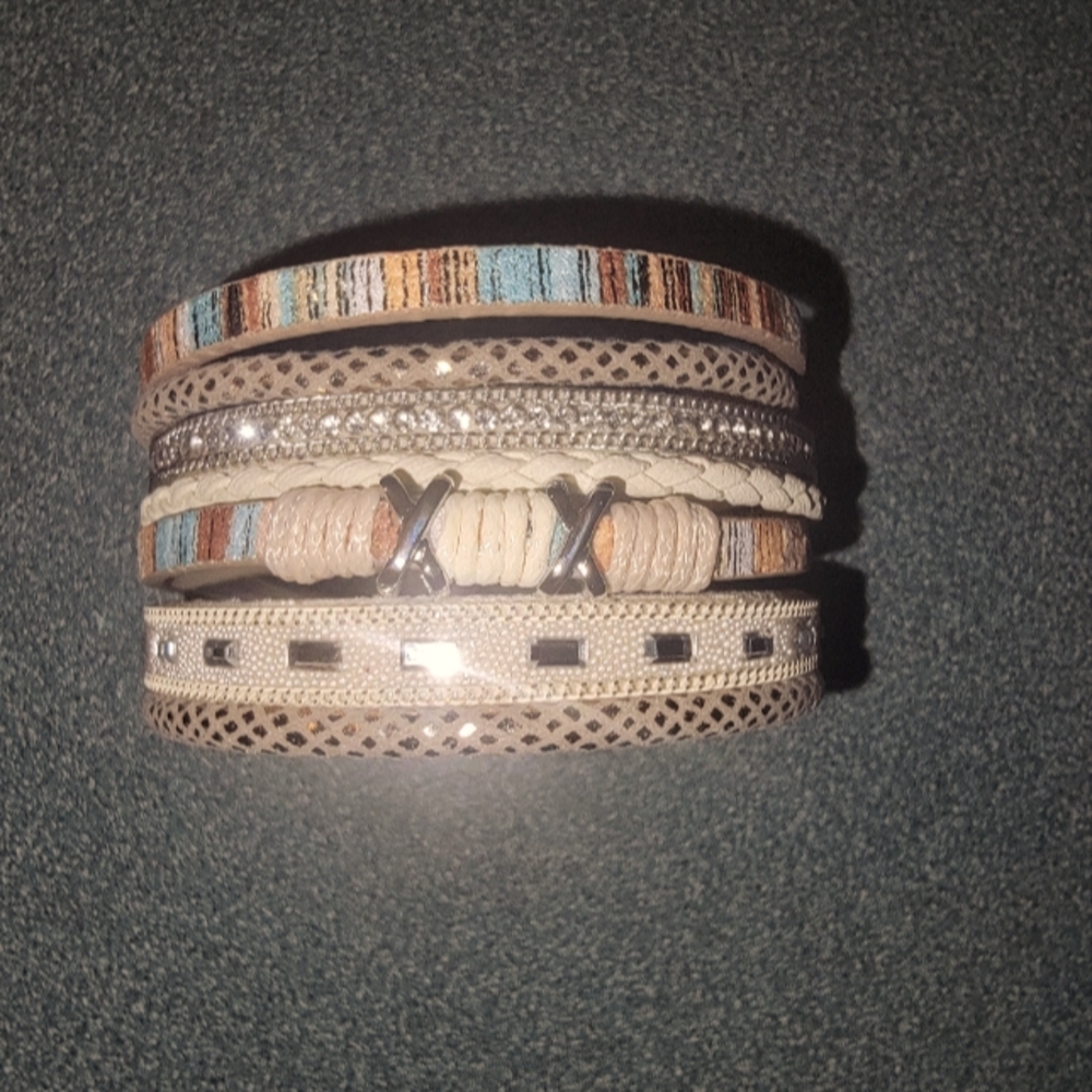 SOLD Bohemian Multi-Layer Magnetic Clasp Bracelet